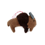 Bison Felt Wool Christmas Ornament