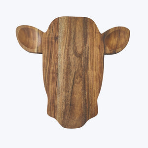 Acacia Wood Cow Charcuterie Board