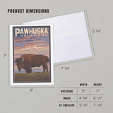 GREETING CARD Pawhuska, Oklahoma, Buffalo & Sunset
