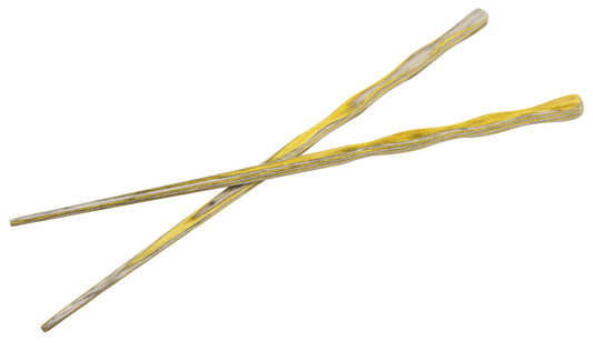 12" Yellow Pakka Chopsticks - 2 Pair