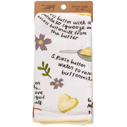 Homemade Butter Recipe Kitchen Towel