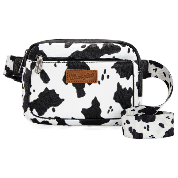 WG133-195 Wrangler Cow Print Belt-Bag