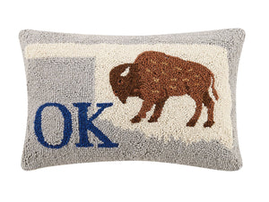 Ok Buffalo Hook Pillow