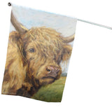Highland Cow House Flag