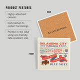 CERAMIC COASTER Oklahoma City, Oklahoma, Typography