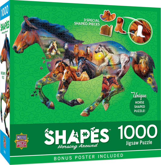 Contours - Horsing Around 1000 Piece Shaped Puzzle