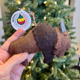 Bison Felt Wool Christmas Ornament