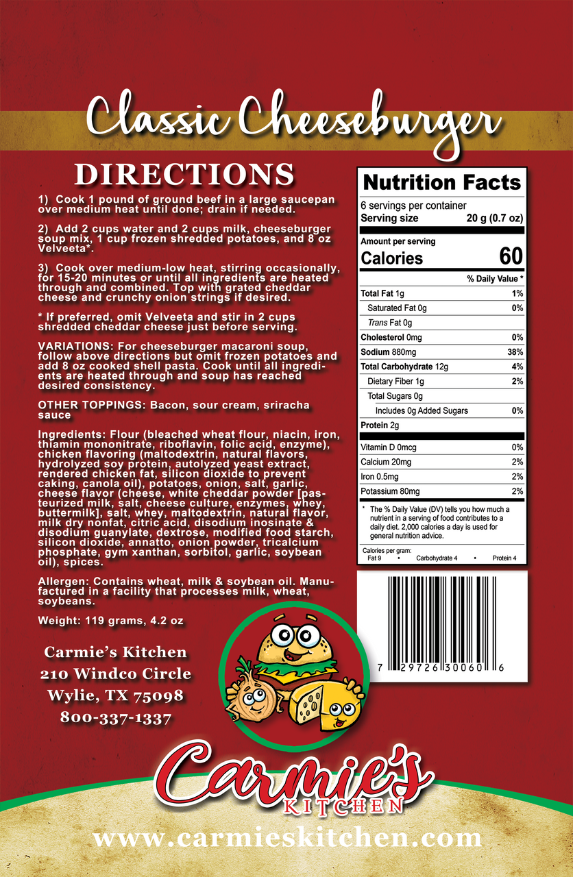 CK CLASSIC CHEESEBURGER SOUP MIX