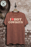 I Love Cowboys Graphic Top