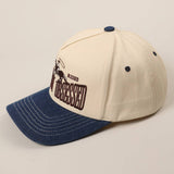 Cowboy Obsessed Letter Horse Embroidery Two-Tone Cap
