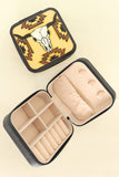 Western Steer head Leather Travel Jewelry Box