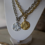 The Lord's Prayer Cross Medallion Toggle Necklace – Gold or Silver