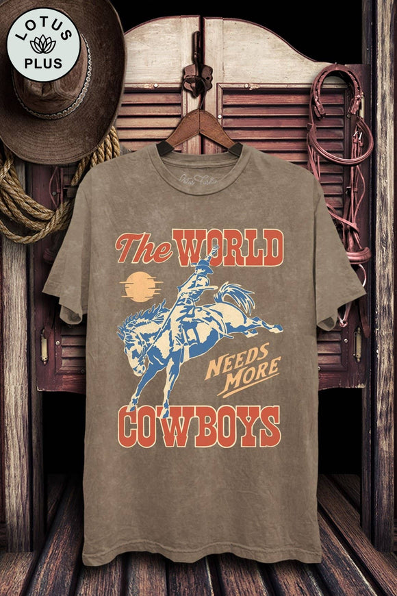 The World Needs More Cowboys Graphic Top