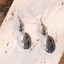 WGE-1022 Wrangler Western Tear Drop Dangling Earring