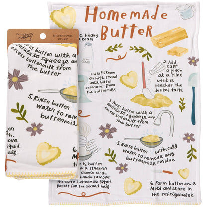 Homemade Butter Recipe Kitchen Towel