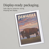 GREETING CARD Pawhuska, Oklahoma, Buffalo & Sunset