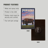 LAPEL PIN Pawhuska, Oklahoma, Buffalo & Sunset