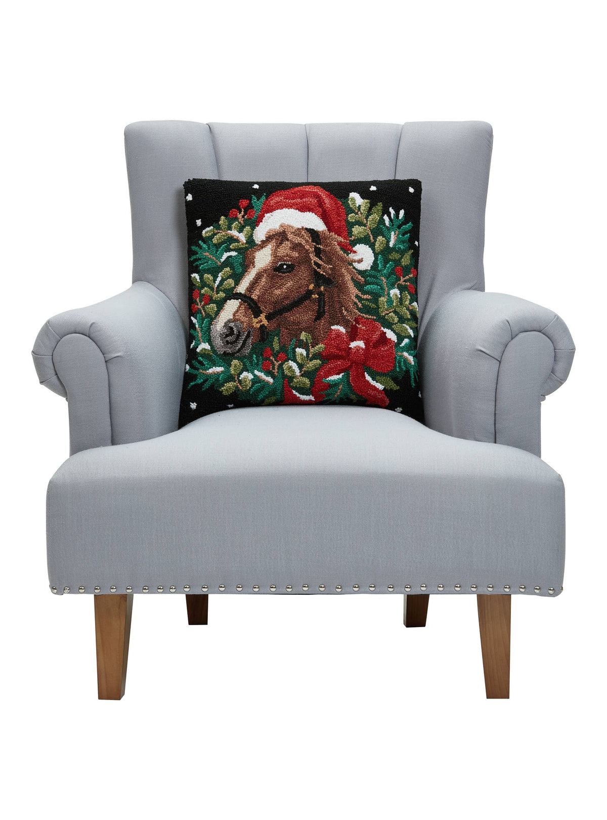 Holiday Horse Hook Pillow
