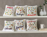 Oklahoma Embroidered Pillow - Angela Staehling