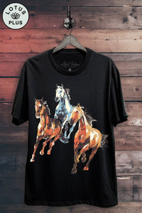 Wild Horses Graphic Top