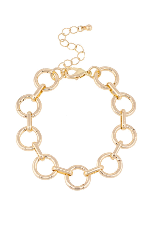 Juliette Charm Collector Bracelet Base in Shiny Gold