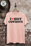 I Love Cowboys Graphic Top