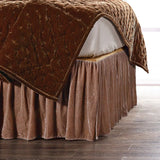 Stella Faux Silk Velvet Bed Skirt