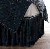 Stella Faux Silk Velvet Bed Skirt