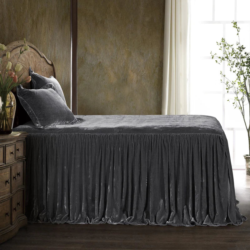 Stella Faux Silk Velvet Bedspread