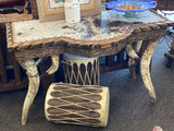 Horn Collection Bow Front Table