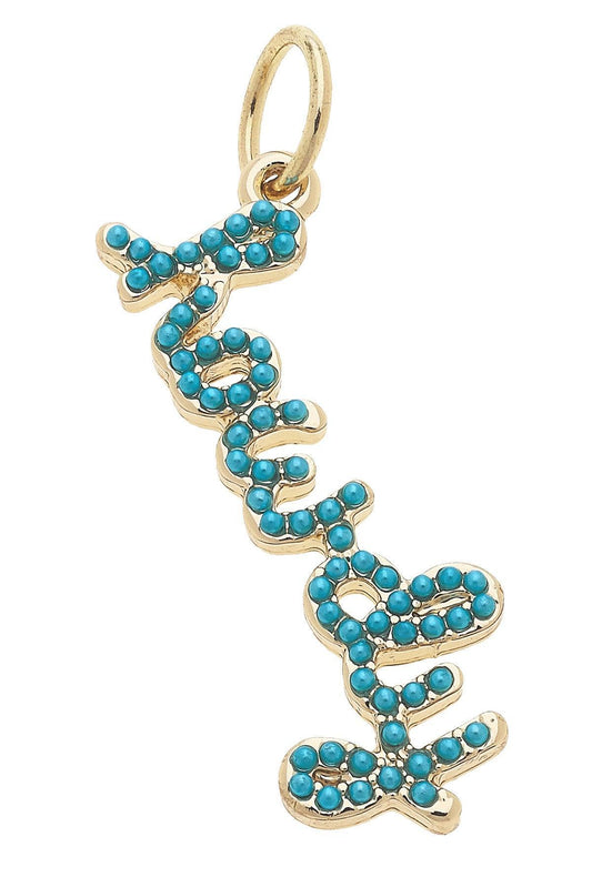 "Howdy" Script Charm