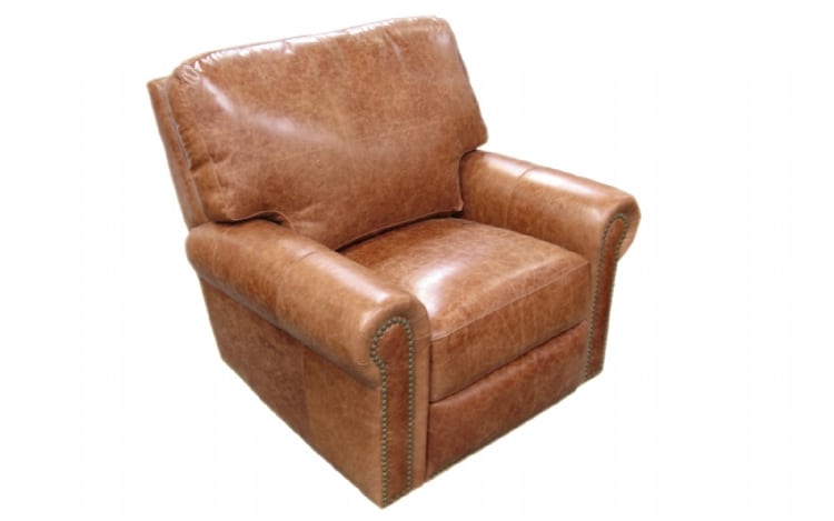Swivel Fairfield Recliner in Burlington Chocolate Grade 3