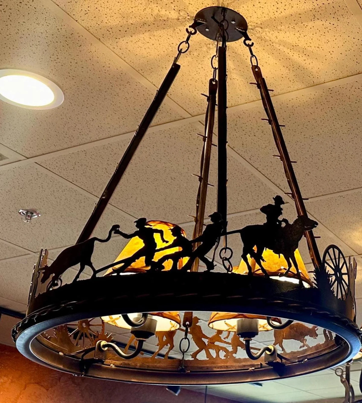 Ring Chandelier with Scene