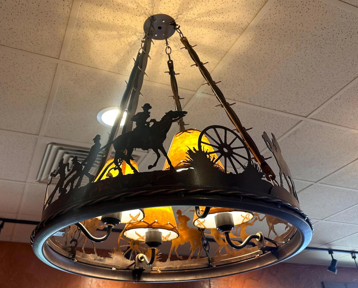 Ring Chandelier with Scene