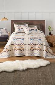White Sands Print Sandshell Queen Coverlet With Shams