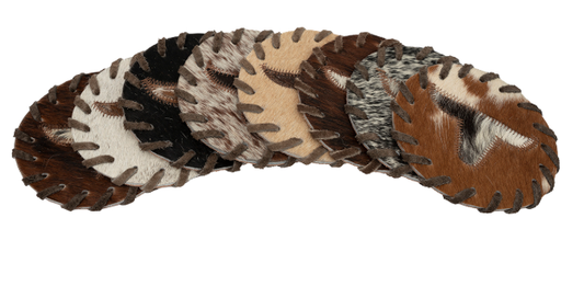 Cowhide Laced Coaster