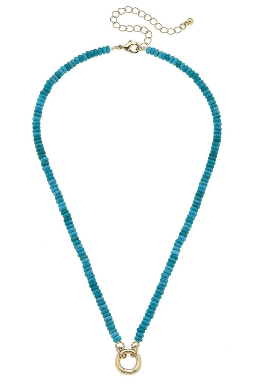 Lucy Gemstone Beaded Charm Necklace