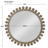 Brianza Round Mirror - 50 Natural