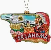 180° Oklahoma Glass Ornament