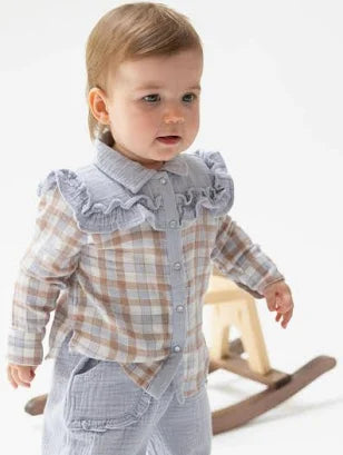 Western Plaid-Loretta Top-6/12M