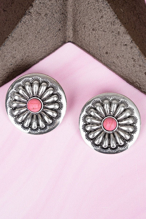 Viola Eastway Pink Concho Earrings