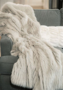 Andes Grey Mink Throw Blanket