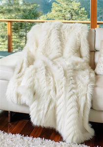 Andes Ivory Mink Throw Blanket