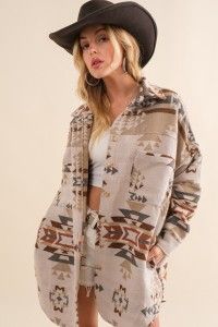 Aztec Oversized Western Jacket 34199J