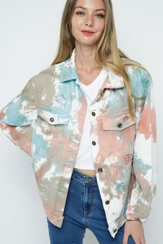 Multi Tie Dye Jacket 12717