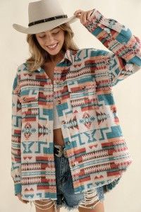Aztec Western Shacket 32147J