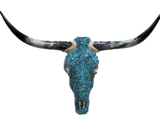 Reflective Fireglass Embellished Steer Skulls Regular 3'-4' Span