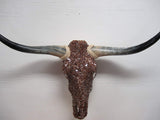 Reflective Fireglass Embellished Steer Skulls Regular 3'-4' Span