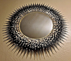 Farmhouse Mirror With Porcupine Quills