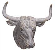 Fiber Glass Cow Bust Wall Decor